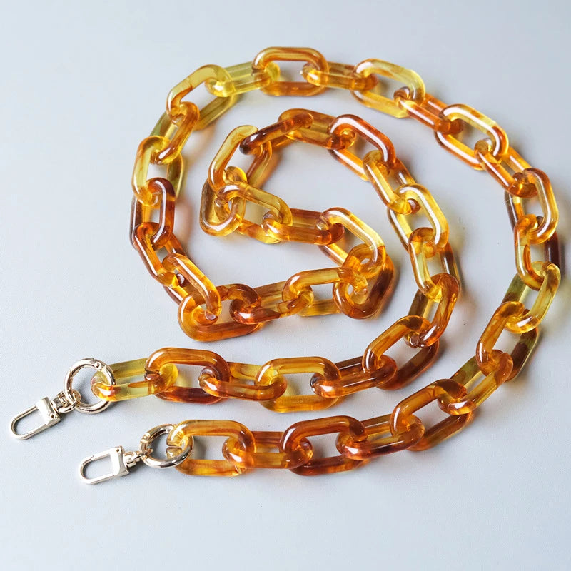 Deepeel L1-43 Handbag Accessories Resin Handle DIY Replacement Bags Strap Shoulder Acrylic Retro Bag Chain