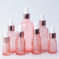 In Stock New Product 5ml 10ml 15ml 20ml 30ml 50ml 100ml Rose Gold Glass Essential Oil Dropper Bottle With Rose Gold Dropper