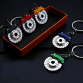 Creative Car Modified Brake Disc Keychain Pendant Zinc Alloy Key Pendant