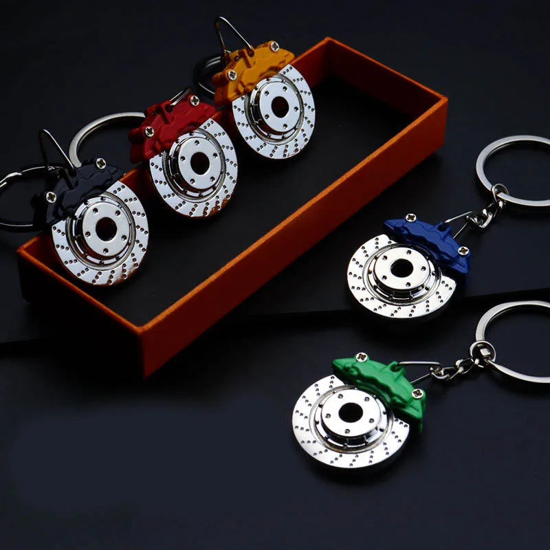 Creative Car Modified Brake Disc Keychain Pendant Zinc Alloy Key Pendant