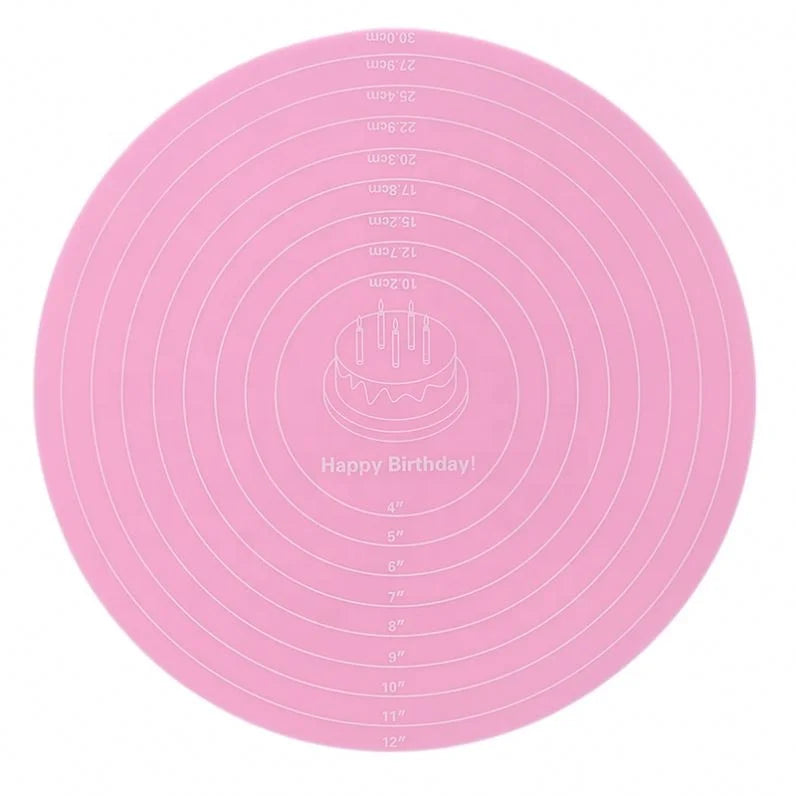 Kitchen Accessories Multi-function Cooking Pad Round Silicone Placemat Cake Mat Noodle Pad Placemat Baking Tool