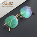 High Quality IP Pure Titanium Rimless Glasses Frame Kacamata Male Designer Good Eyewear Eye Brand for Men 3 Pieces Frameless
