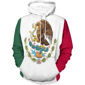 Fitspi Wholesale Custom Country Mexico Flag Unisex Pullover Sweatshirt 3d Print Autumn Winter Casual Loose Long Sleeve Hoodies