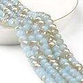 Rondelle Faceted Crystal Glass Beads Flat Round Loose Spacer Beads for Jewelry Making
