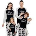 DDP Plus Size Soft Breathable Thermal Polyester Pullover Long Parent-kid Home Wear Cartoon Family Matching Christmas Pajamas