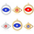 BM Accessories Classic 18K Gold Plated Stainless Steel Eye Pendant for Unisex Jewelry Making