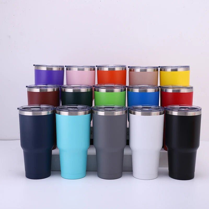 Hot Sale Custom Factory 30 Ounce Cup Coffee Travel Cup Flash Glass Thermos logo Can Design