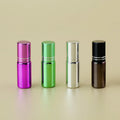 Cosmetic Perfume Round Empty Small Mini Gold Blue Green Color Aluminum Lid Luxury Oil Glass Bottle Roll on 5ml 10ml