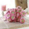 Y-H063 Wholesales Peony Flower Burgundy Silk Peony Flowers 3 Head Faux Silk Peonies Bouquet Flowers for Decor