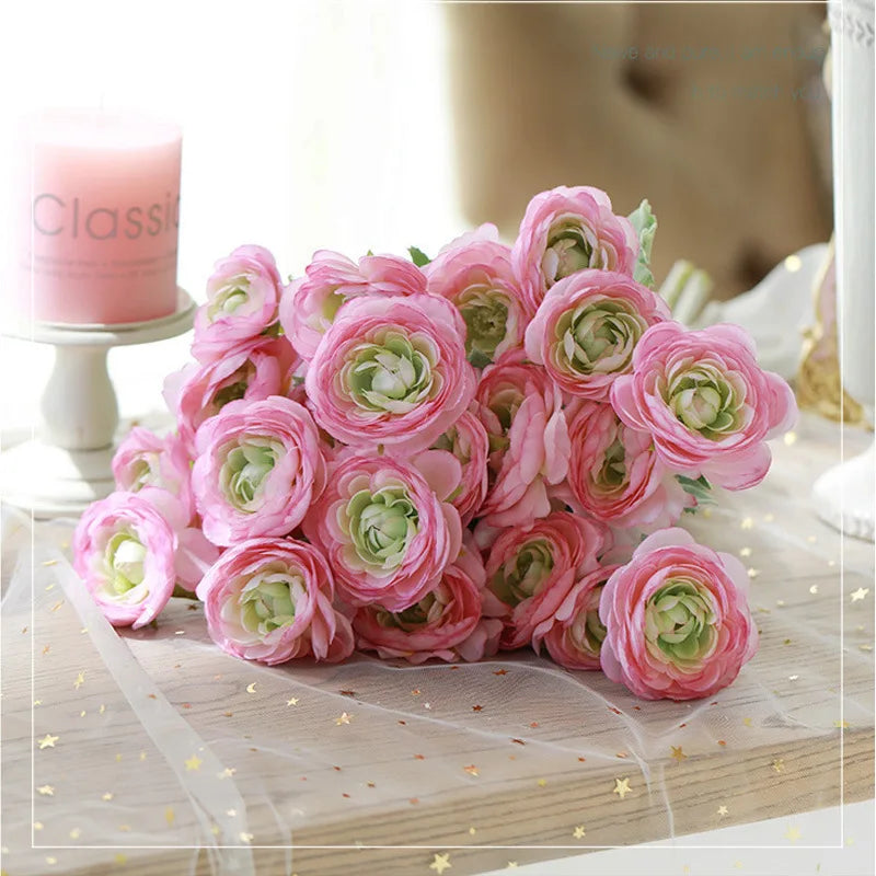 Y-H063 Wholesales Peony Flower Burgundy Silk Peony Flowers 3 Head Faux Silk Peonies Bouquet Flowers for Decor