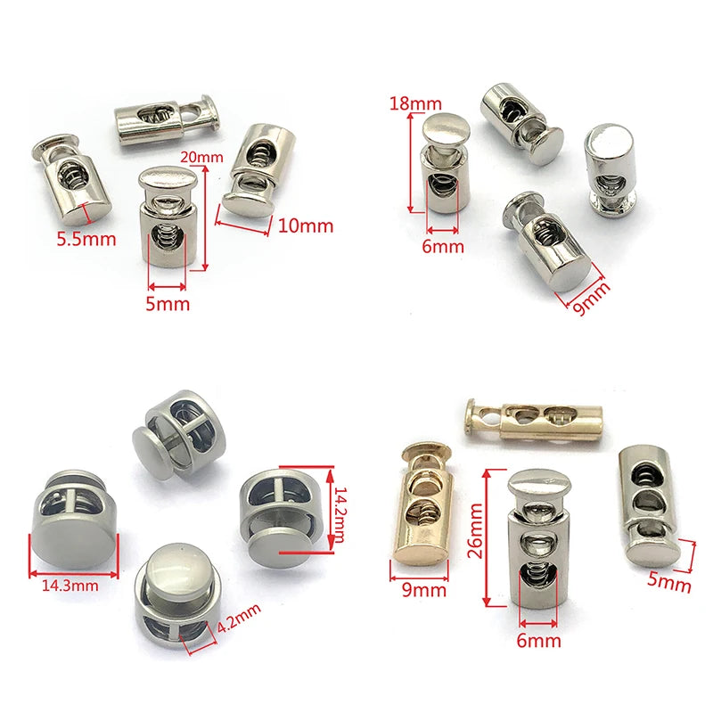 Fashion  Cord End Lock Stopper Toggle Stopper Round Rope String Spring Stopper Buckle