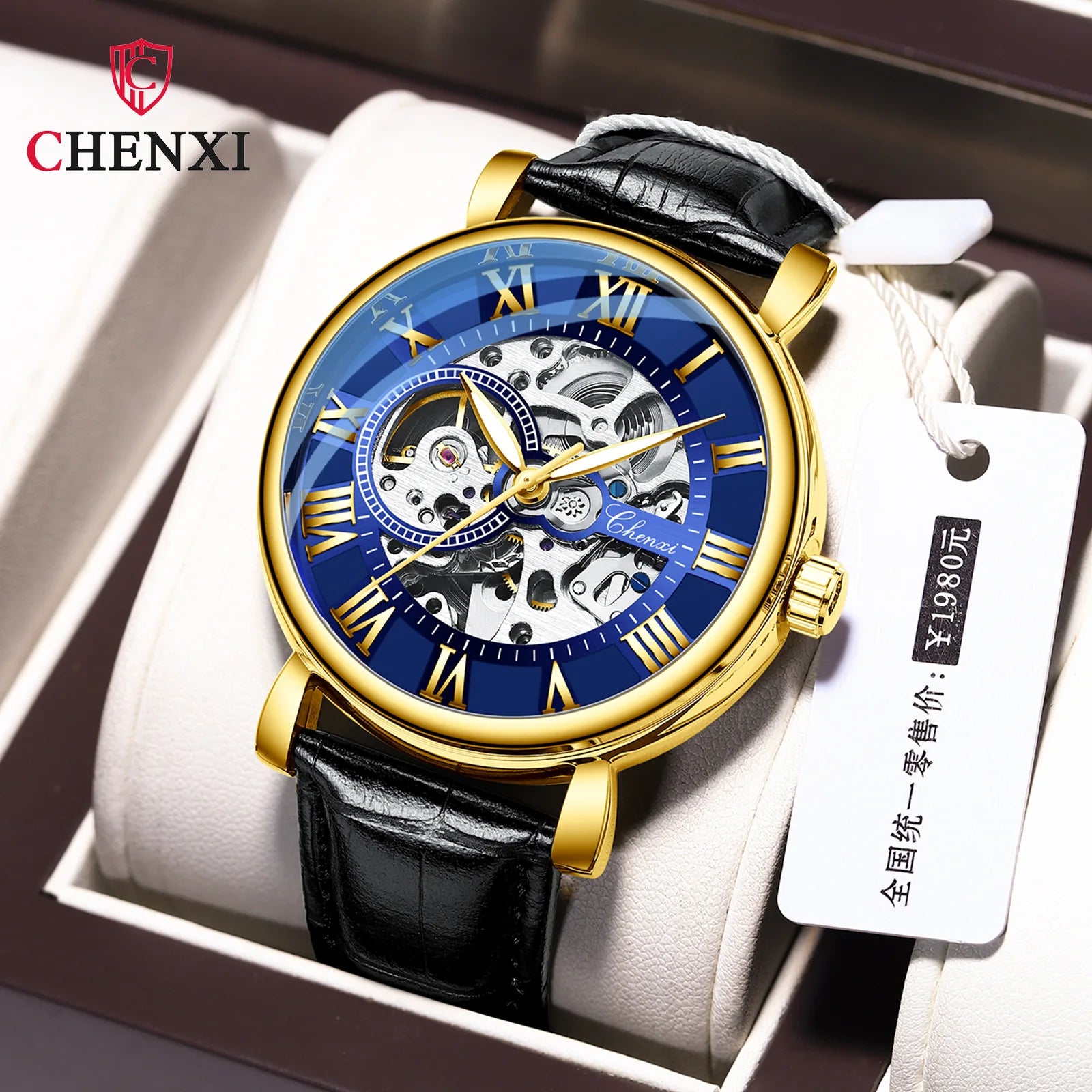 CHENXI Watch 8878 Classics New Dropshipping New Watch in Mechanical Watches Business Skeleton Wristwatches Relogio Masculino