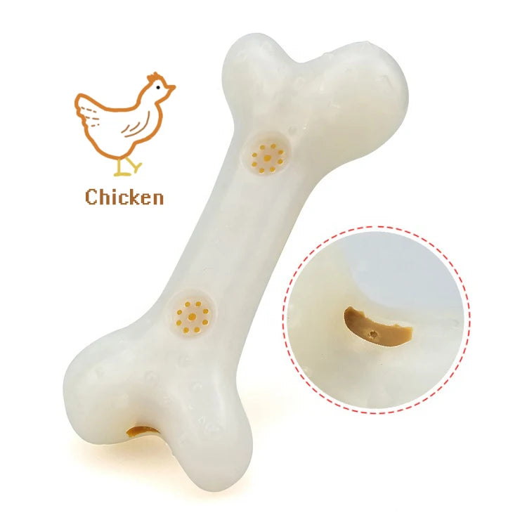 Top Seller Ultra Durable Non-Toxic Eco-Friendly Pet Tooth Cleaning Interactive Bone Toys Nylon TPR Dog Chew Toy for Aggressive