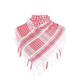 Fashion Outdoor Sports Arab Style Men Keffiyeh Knitted Arab White and Black Shemagh Desert Cotton Scarf