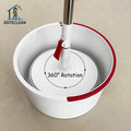 Single for Spin Mop Bucket with 360Â° Head Microfiber Flat Hand-Free and Swivel Handle Clean Dry Function for Floor Cleaning