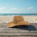 Best Selling Fashion Plain Wide Brim Straw Cowboy Hat Women Men Summer Sun Beach Straw Hats Caps