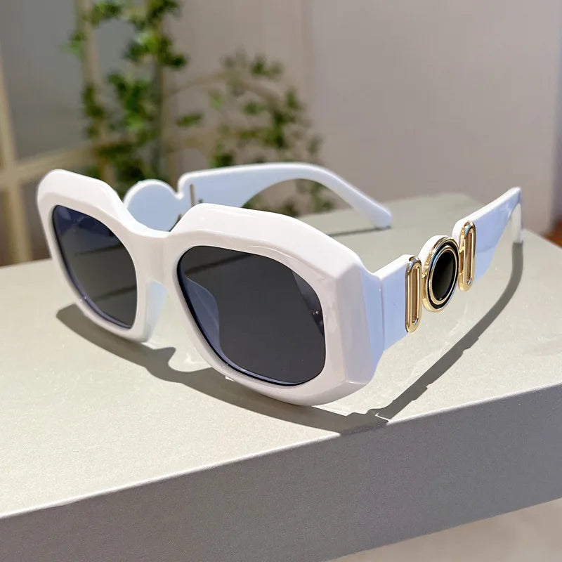 Fashion Sunglasses Women Men Popular Square Thick Frame Designer Custom Logo Sun Glasses Luxury 2023