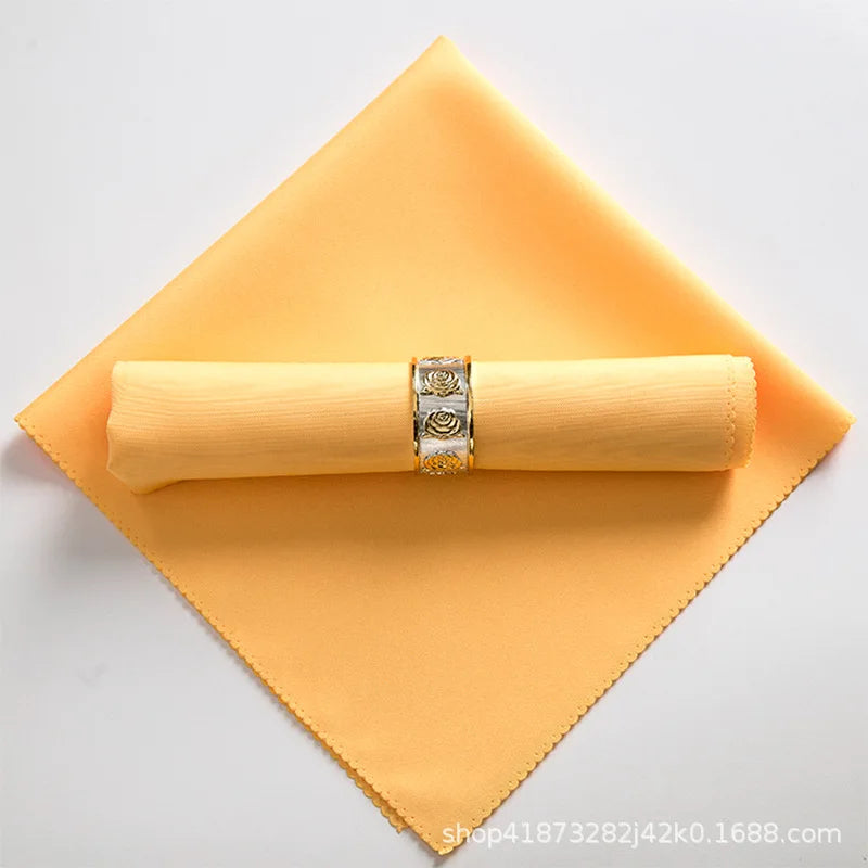 Polyester Wedding Table Cloth Napkins Solid Washable Fabric Napkins Perfect for Parties Holiday Dinner