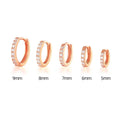 Fine Fashion Jewelry Hoop Earrings Korean Version Simple Row Diamond Zircon Earrings Female