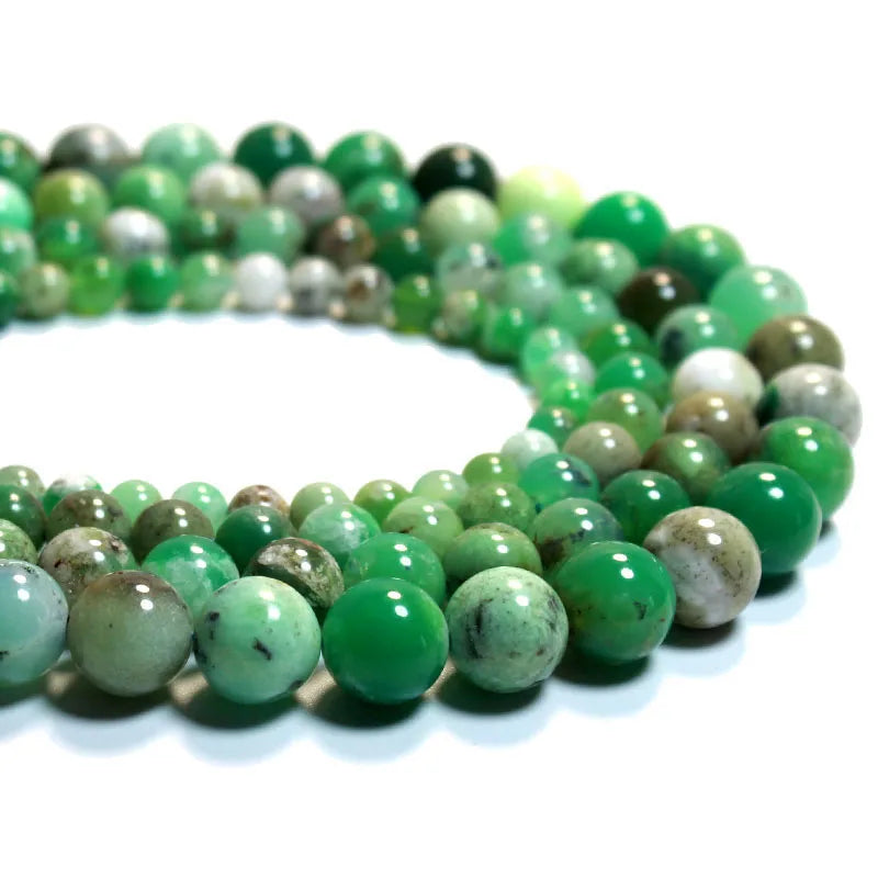 Wholesale Top AAA 100% Natural Australian Jades Green Round Stone Beads for Jewelry Making DIY Bracelet Necklace 4/6/8/10/12mm