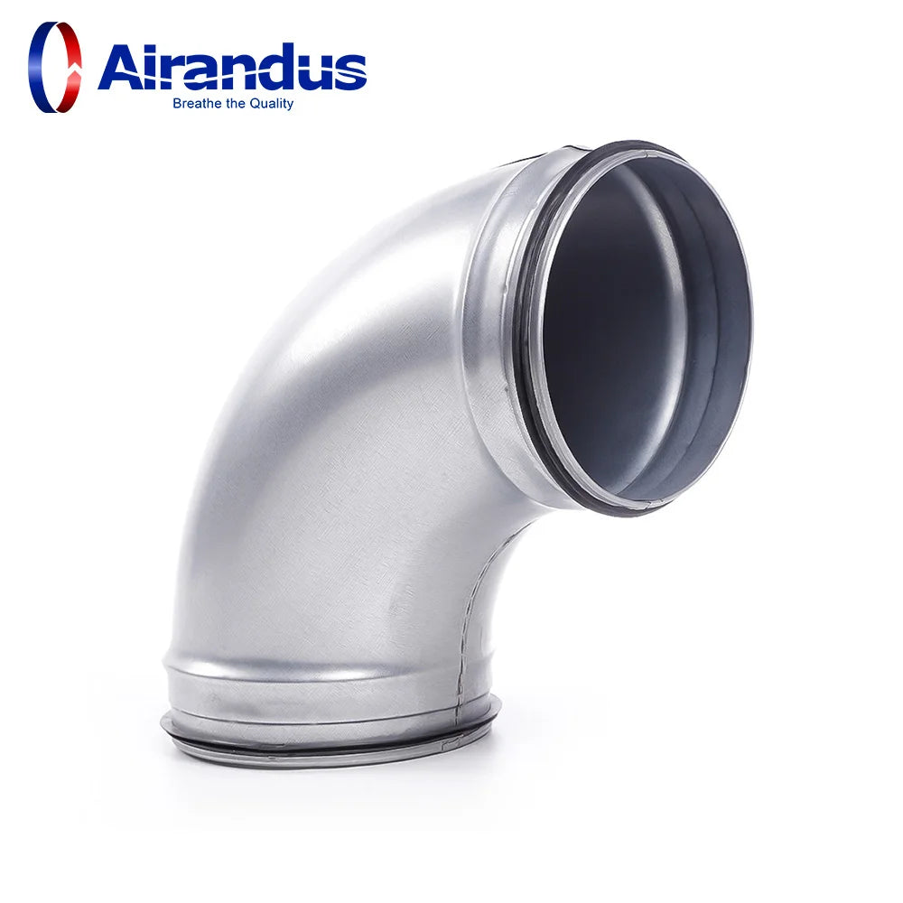 HVAC Parts Ventilation Galvanized Steel 90 Degree Elbow Bend for Spiral Duct