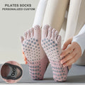 High Quality Customized Non-Slip Five Toes Yoga Socks Indoor Fitness Anti Slip 5 Toe Pilates Socks for Women