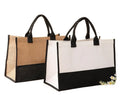 Hot Sales Wholesale Fashion Popular Eco Reusable Strong Custom Logo Shopping Jute Tote Bags Customized Color Shape for Men Women