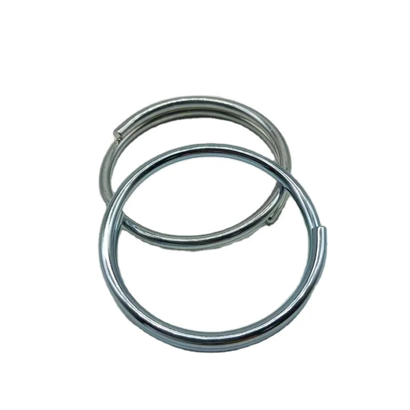 Custom Wholesale Polish Round Iron Metal Rings Accessories Clasp Holder Keychain for Keychains Split Ring Key Rings