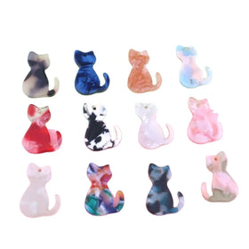 Acrylic Cat Charms Cute Animal Charms for Jewelry Making Cat Pendant Colorful Mixed Cat Shape Pendant for Bracelets Crafting DIY