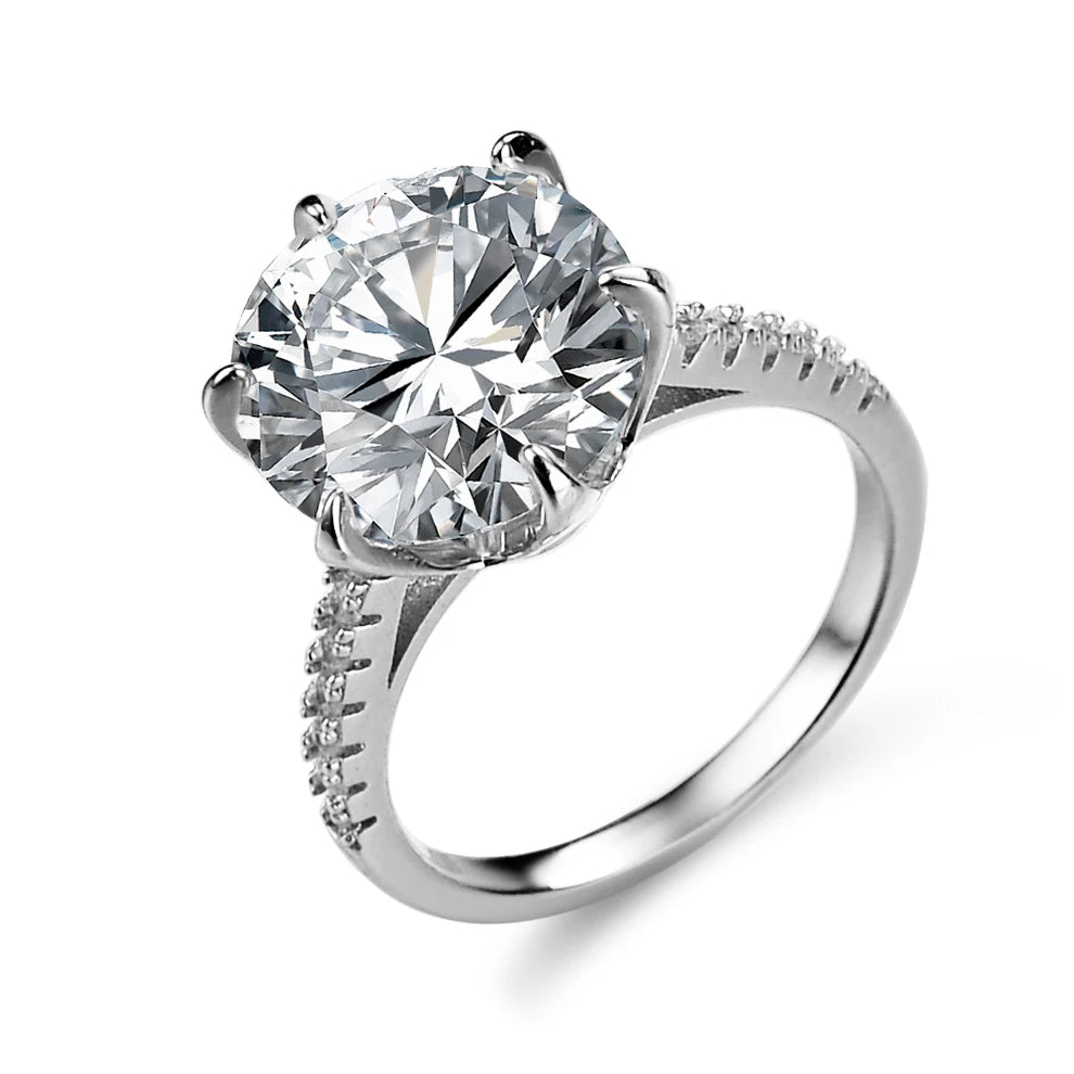 Fine Jewelry Fashion Dig Diamond S925 Sterling Silver Wedding Finger Band Ring 5ct Women Moissanite for Women Rings