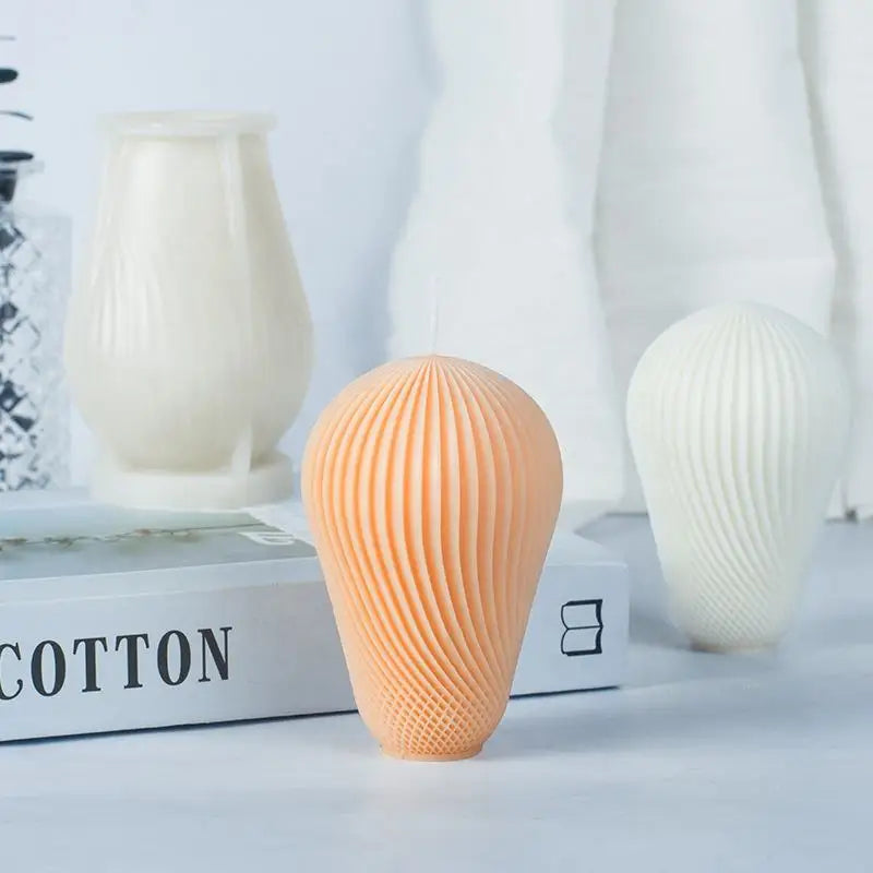 Lamp Bulb Candle Mold Silicone Mold Handmade Soy Wax Soap Epoxy Resin Scented Candle Making Supplies Striped Balloon