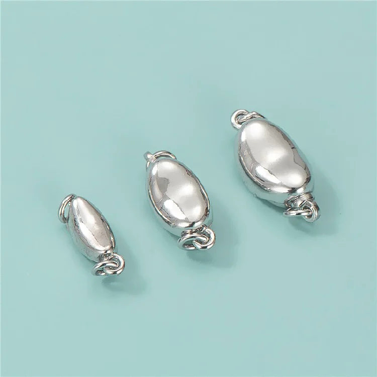 925 Sterling Silver Pea Clasps Jewelry Accessories Insert Clasps Connection for DIY Jewelry