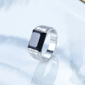 Abiding Men Ring Black Onyx Jewelry Handmade 925 Sliver Sterling Silver Men Ring Jewelrywedding Men'S Wedding Bands