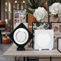 Jewelry Makeup Display Packaging Square Round Box 11.8*11.8cm Transparent Suspended Floating Custom Logo Jewelry Box