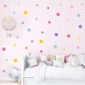 Waterproof Colorful Polka Dot PVC Wall Stickers Self-Adhesive Wall Decals for Children's Room and Home Decoration Pack