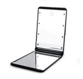 Portable Rechargeable  Compact Makeup Desk Mirror with LED Lights Handheld Cosmetic Light up Vanity for Travel