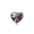 925 Sterling Silver Bulk Charm Personalized Girl and Cat Heart Photo Customized Charms