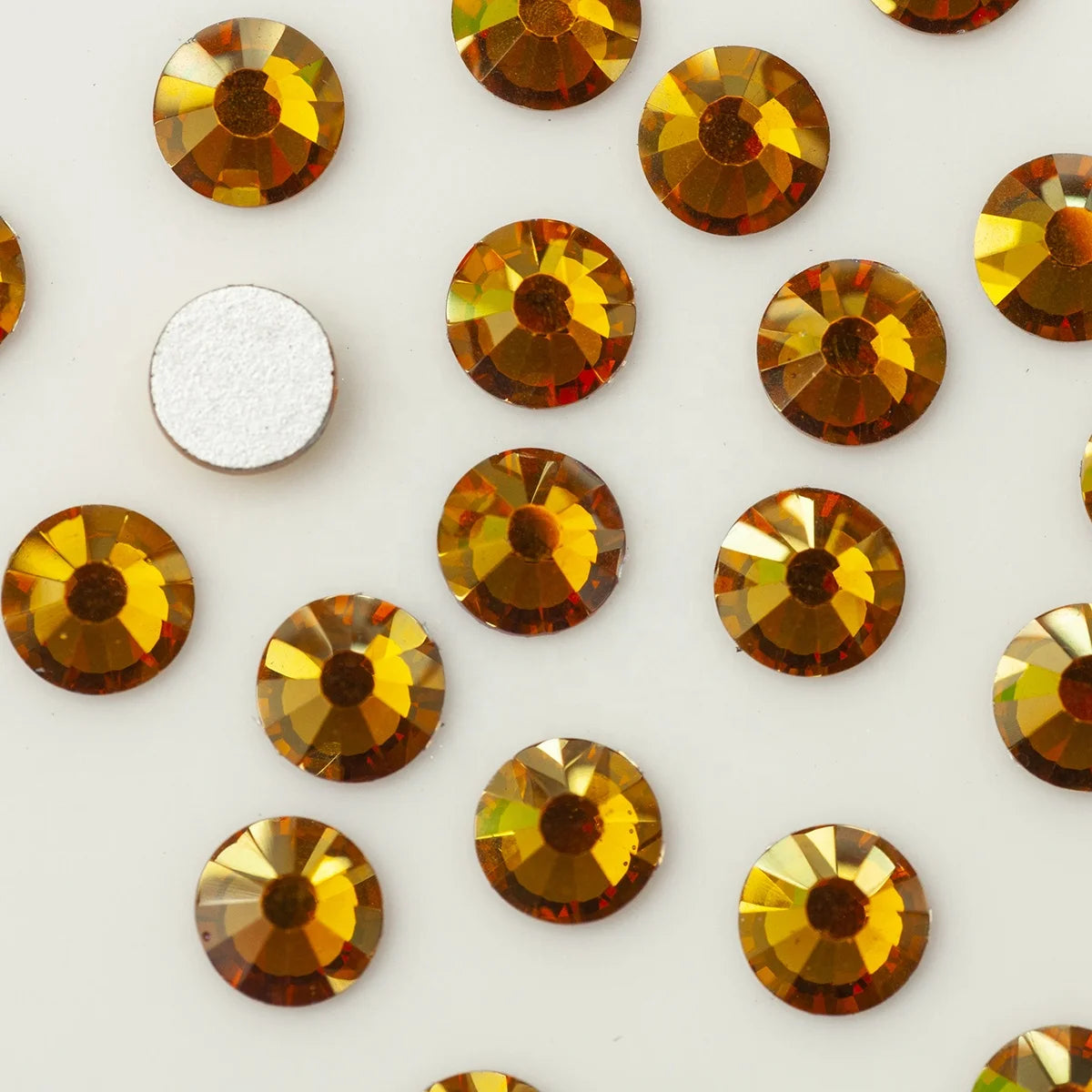 Factory Wholesale Non Hotfix Stone Topaz AB SS20 Glass Crystal Colors AB