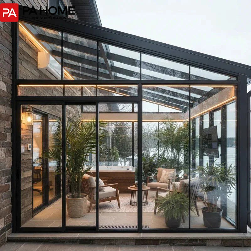 PA Winter Garden Room Insulated Solarium Enclosed Porch Aluminium Sunroom  Conservatory Four Seasons Lowes Glass House