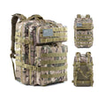 Tactical Assault Pack External Frame Molle Backpack Anti-Theft Waterproof Polyester Zipper Closure for Outdoor Hiking Camping