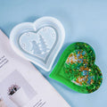 Christmas Resin Molds Heart Silicone Pendant Molds Epoxy Resin Casting Molds for Christmas Tree Ornaments DIY Crafts