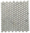 Modern Irregular 6mm Carrara Calcite Polished Mosaic Tiles with Graphic Design for Bathroom and Kitchen Backsplash