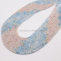 2020 New Arrival Gradient Beryl Aquamarine Morganite Kyanite 4mm Beads Gemstone Loose for DIY Jewelry Making