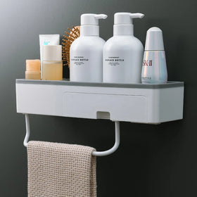 Hot Online Bathroom Racks Bathroom Toilets Free Punching Bathing Toilets Wall-Mounted Washbasins Towel Storage