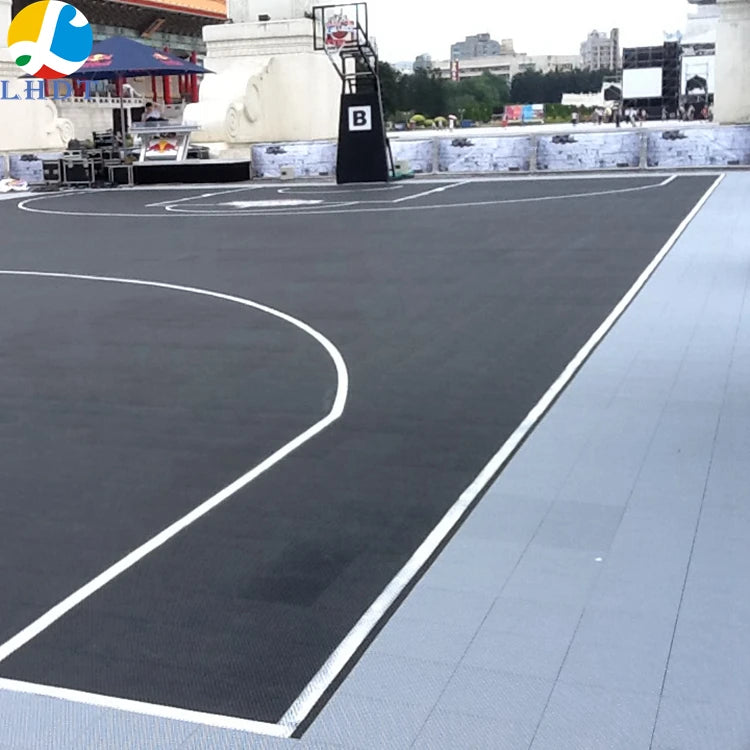 Easy to Clean Synthetic Multi Purpose Sports Court Flooring Portable Basketball Court Flooring