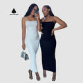 Customize Fashion Women Summer Casual Dresses Sexy Spaghetti Strap Bodycon Elastane Maxi Length Party Casual Dresses