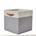 Foldable Rectangle Canvas Storage Closet Organizer Clothes & Toys Storage Box with Handles