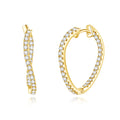 2023 Simple Design Diamond Hoop Earrings Moissanite 18k Gold 925 Silver Large Earrings Fine Jewelry Cocktail Party