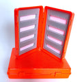 High Quality Orange Color Plastic Slit Foam Insert Plastic Fly Fishing Box With Foam Pad
