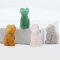 2023 Cute Natural Healing Crystal Carving Cat Animal Crafts Gemstone Stone Home Ornament Decor for Gifts